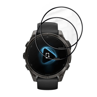 Schutzfolie Techsuit Nano Flex für Garmin Fenix 8 Pro 47mm / 8 47mm, Set 2 Stück, Kunststoff, Schwarz