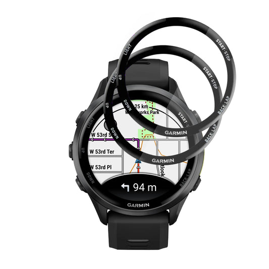 Schutzfolie Techsuit Nano Flex für Garmin Forerunner 570 47mm / 970, Set 2 Stück, Kunststoff, Schwarz