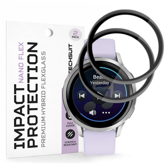 Schutzfolie Techsuit Nano Flex für Garmin Venu 4 41mm, Set 2 Stück, Kunststoff, Schwarz