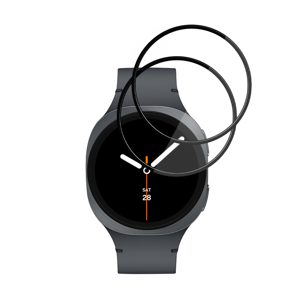 Pellicola Protettiva Techsuit Nano Flex per Samsung Galaxy Watch8 40mm, Set 2 pezzi, Plastica, Nera