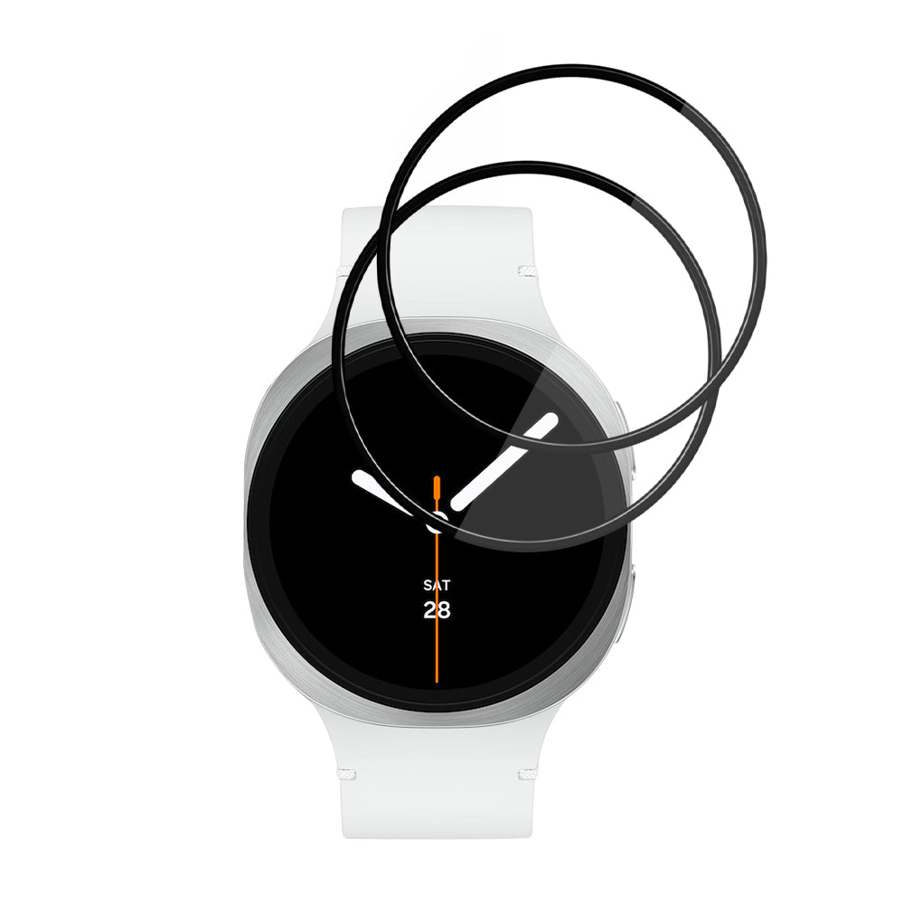 Pellicola Protettiva Techsuit Nano Flex per Samsung Galaxy Watch8 44mm, Set 2 pezzi, Plastica, Nera