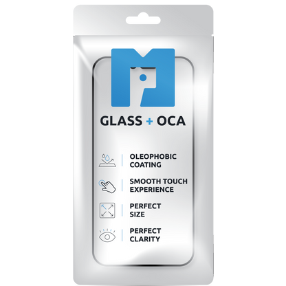 Displayglas + OCA MP kompatibel mit Apple iPhone 15, Schwarz