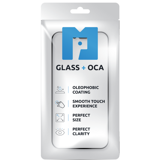 Verre d'écran + OCA MP compatible avec Samsung Galaxy S23+ S916, Noir