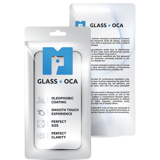 Displayglas + OCA MP kompatibel mit Apple iPhone 16 Pro, Schwarz