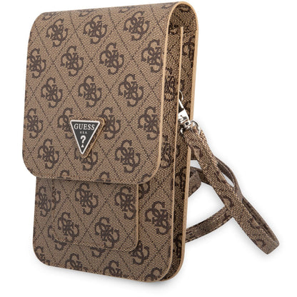 Sac Universel pour Téléphone, Guess, Logo Triangle 4G, Marron