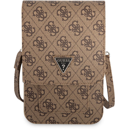 Sac Universel pour Téléphone, Guess, Logo Triangle 4G, Marron