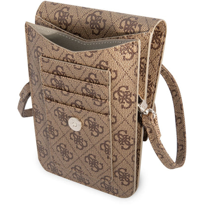 Sac Universel pour Téléphone, Guess, Logo Triangle 4G, Marron