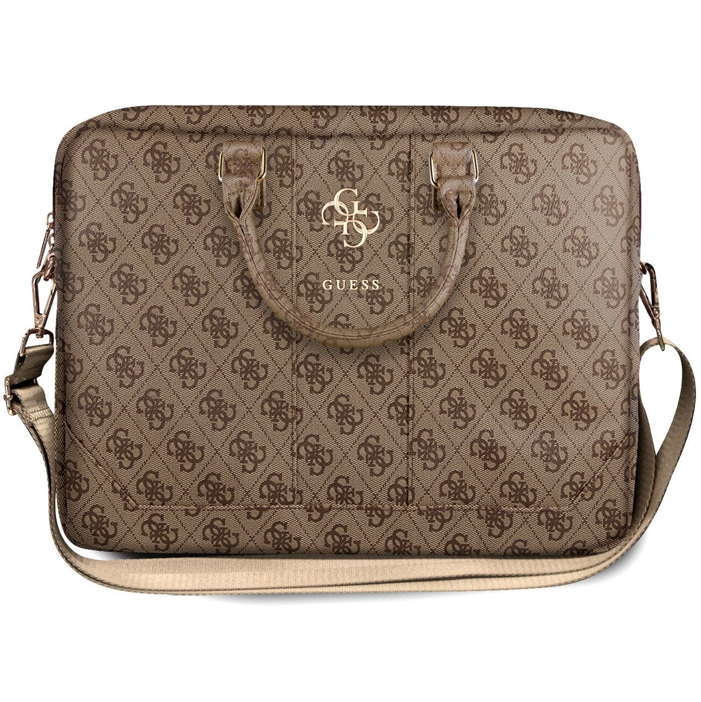 Guess 4G Metal Logo Tasche für Laptop 15 Zoll - 16 Zoll, Braun