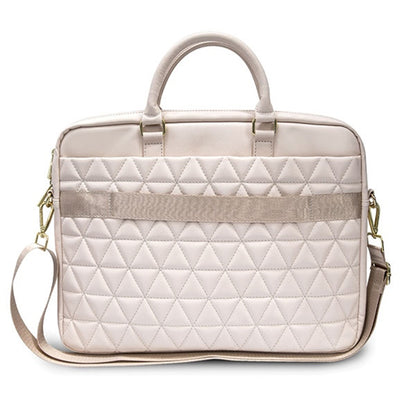 Guess Quilted Tasche für 15-Zoll-Laptop, Rosa