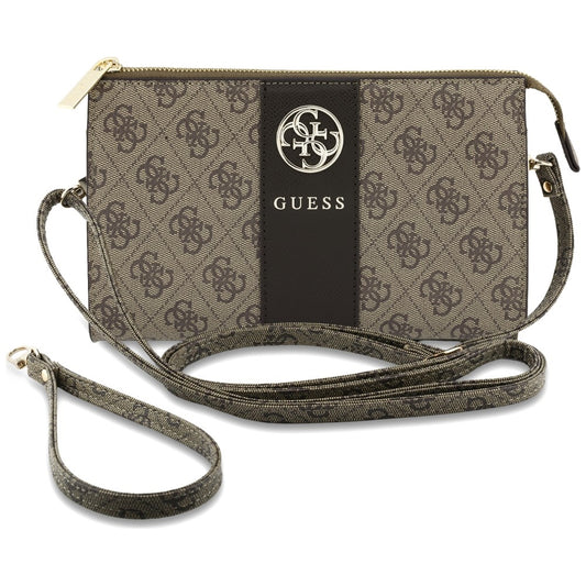 Sac universel pour téléphone, Guess, 4G Round Classic Logo Stripe, marron