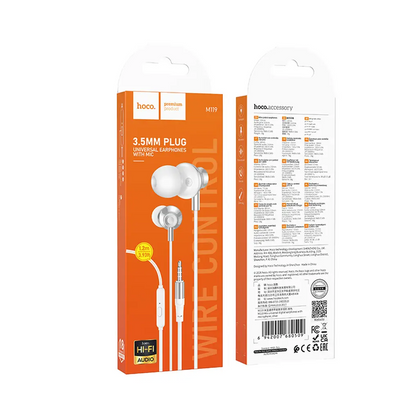 Kit mains libres 3,5 mm HOCO M119, Argent