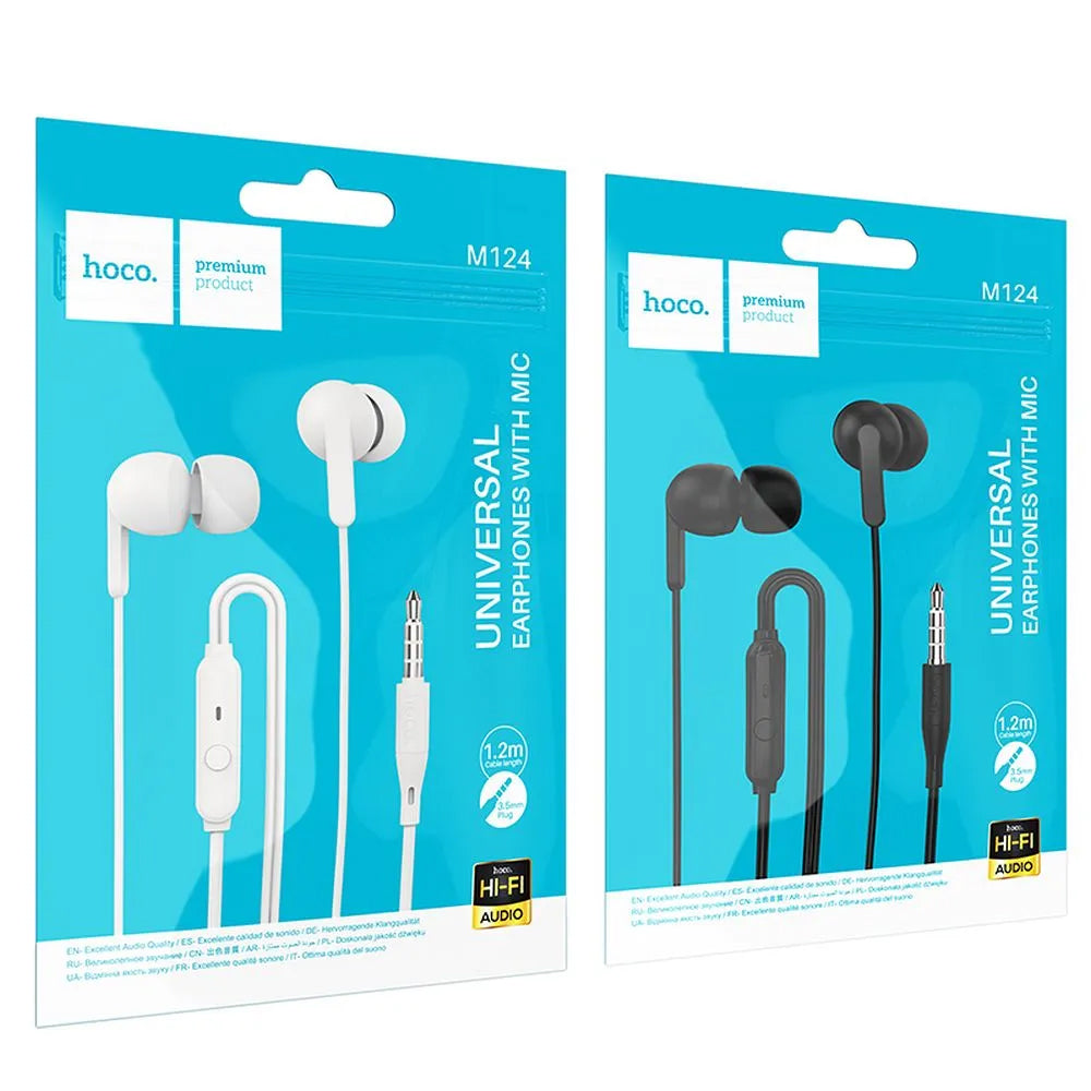 Handsfree 3.5mm HOCO M124, Noir