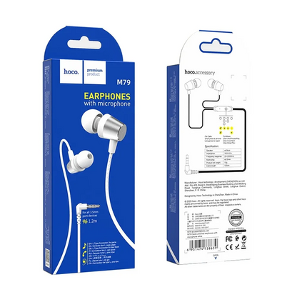 Handsfree 3.5mm HOCO M79, Blanc