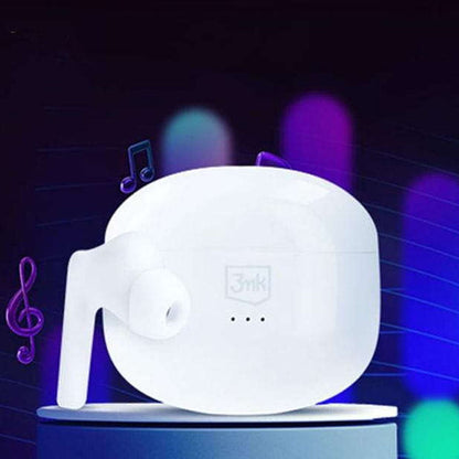 Kit mains libres Bluetooth 3MK LIFEPODS, TWS, ANC, Blanc