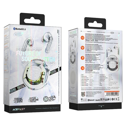 Handsfree Bluetooth Acefast T8, TWS, Bianco