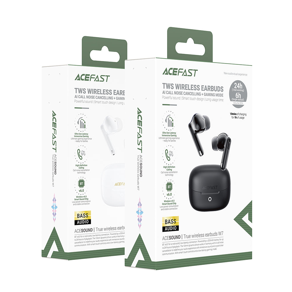 Auricolare Bluetooth Acefast W7, TWS, Nero