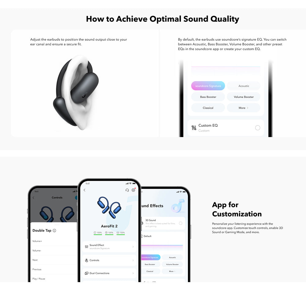 Handsfree Bluetooth Anker SoundCore AeroFit 2, TWS, Blau A3874G31