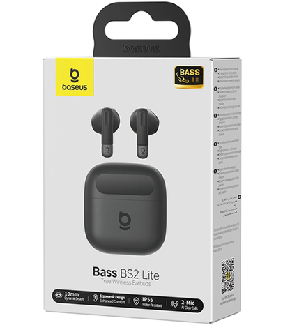 Freisprech-Bluetooth Baseus Bowie Bass BS2 Lite, TWS, Schwarz A0010A02