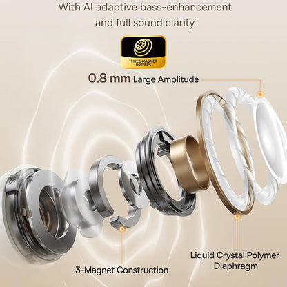 Kit mains libres Bluetooth Baseus Bowie MC1, TWS, Blanc A00083501226-00