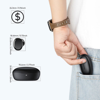 Handsfree Bluetooth Baseus Encok W11, TWS, Schwarz NGTW060001