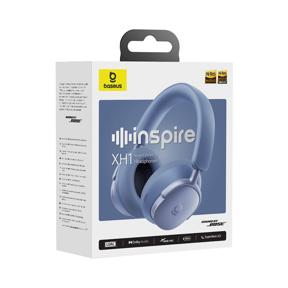 Handsfree Bluetooth Baseus Inspire XH1 Sound by Bose, A2DP, ANC, Blu A0203601