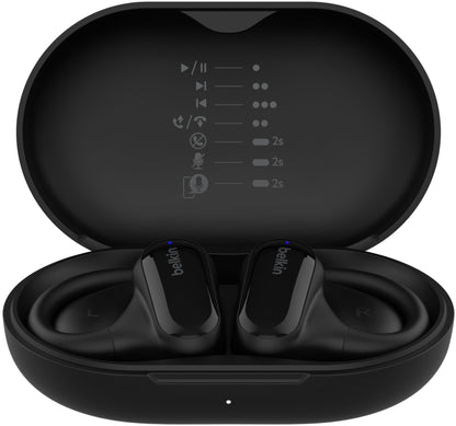 Kit mains libres Bluetooth Belkin SoundForm ClearFit, TWS, Multipoint, Noir AUC013ctBK