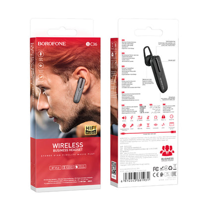 Borofone BC36 Lucky Bluetooth Headset | A2DP | Schwarz