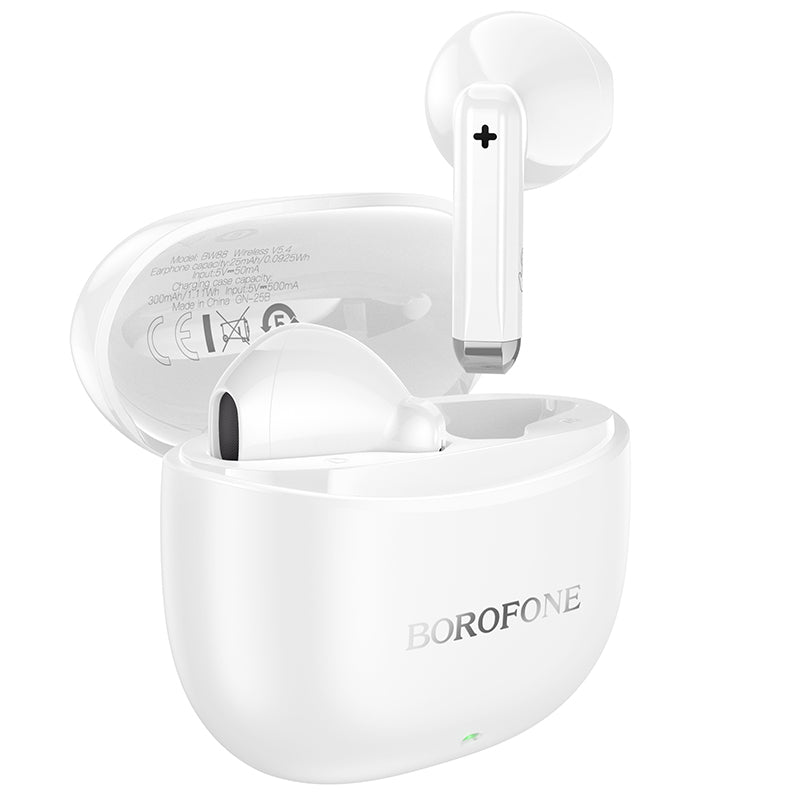 Auricolare Bluetooth Borofone BW88 Deep Rhyme, TWS, Bianco