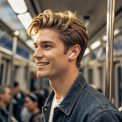 Auricolare Bluetooth Borofone FQ7 Treasure, TWS, ANC, MultiPoint, Bianco