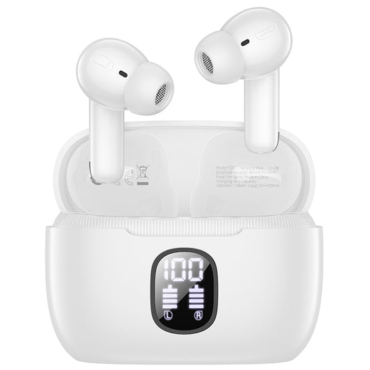 Auricolare Bluetooth Borofone FQ7 Treasure, TWS, ANC, MultiPoint, Bianco