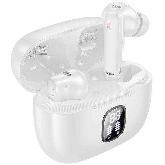 Auricolare Bluetooth Borofone FQ7 Treasure, TWS, ANC, MultiPoint, Bianco