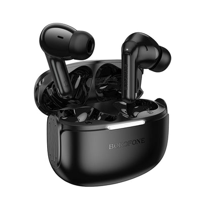 Handsfree Bluetooth Borofone FQ9 Peaceful, TWS, Schwarz