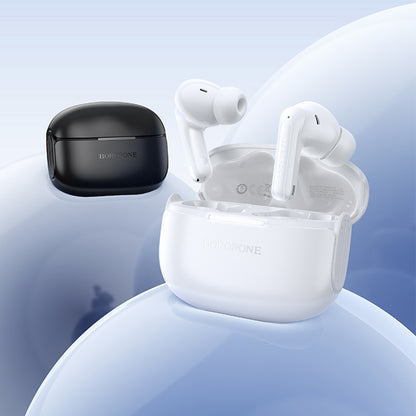 Handsfree Bluetooth Borofone FQ9 Peaceful, TWS, Schwarz