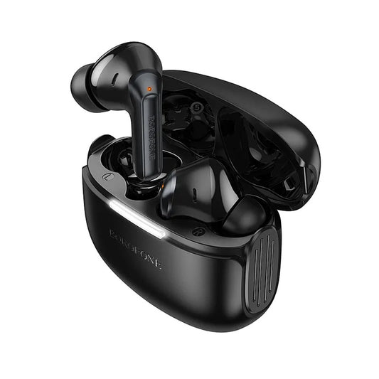 Kit mains libres Bluetooth Borofone FQ9 Plus Peaceful, TWS, ANC, Noir