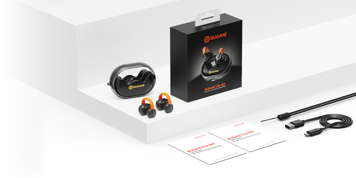 Kit mains libres Bluetooth Bugani Clip B21, TWS, Blanc