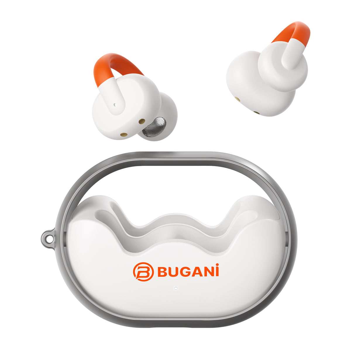 Kit mains libres Bluetooth Bugani Clip B21, TWS, Blanc