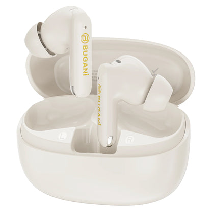 Casque Bluetooth Bugani Freebuds B20, TWS, ANC, Crème Clair