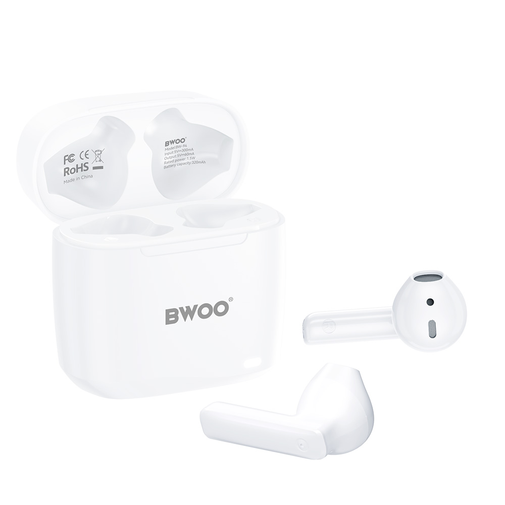 Bluetooth-Freisprecheinrichtung BWOO BW94, TWS, Weiß