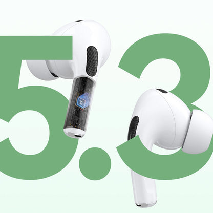 Kit mains libres Bluetooth Dudao U19 Display, TWS, Blanc