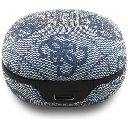 Handsfree Bluetooth Guess 4G Classic Metal Logo, TWS, Blau