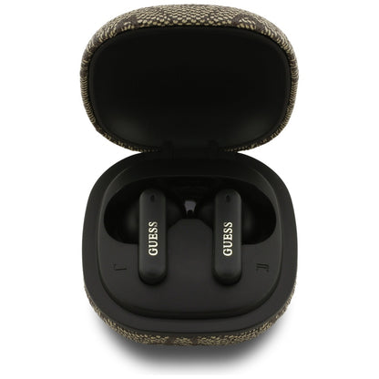Kit mains libres Bluetooth Guess 4G Classic Metal Logo, TWS, Marron