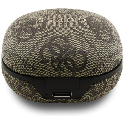 Kit mains libres Bluetooth Guess 4G Classic Metal Logo, TWS, Marron