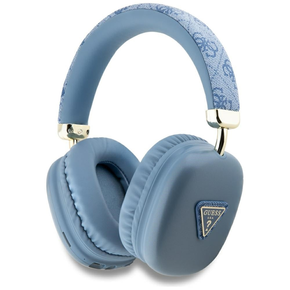 Handsfree Bluetooth Guess 4G Gold Triangle Logo, A2DP, Blue