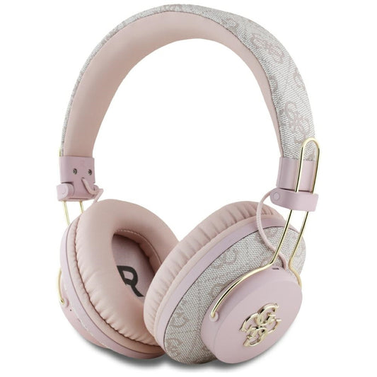 Auricolare Bluetooth Guess 4G con Logo Metallico, A2DP, Rosa
