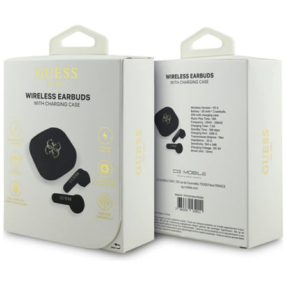 Handsfree Bluetooth Guess 4G Metal Logo, TWS, Weiß