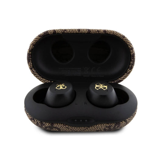 Handsfree Bluetooth Guess 4G Métal, TWS, Marron