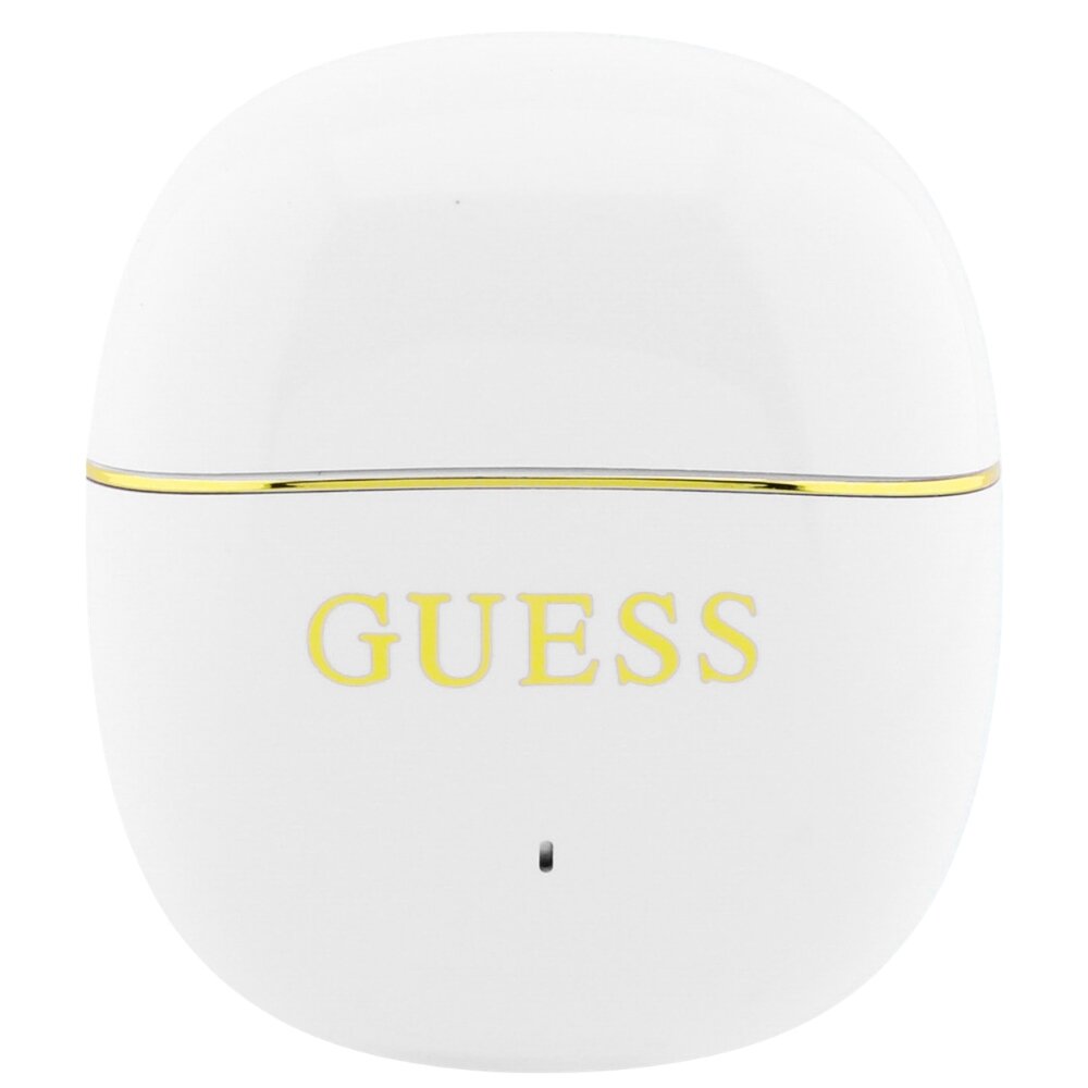 Kit mains libres Bluetooth Guess Glossy Gold Line Classic, TWS, Blanc