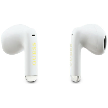 Kit mains libres Bluetooth Guess Glossy Gold Line Classic, TWS, Blanc