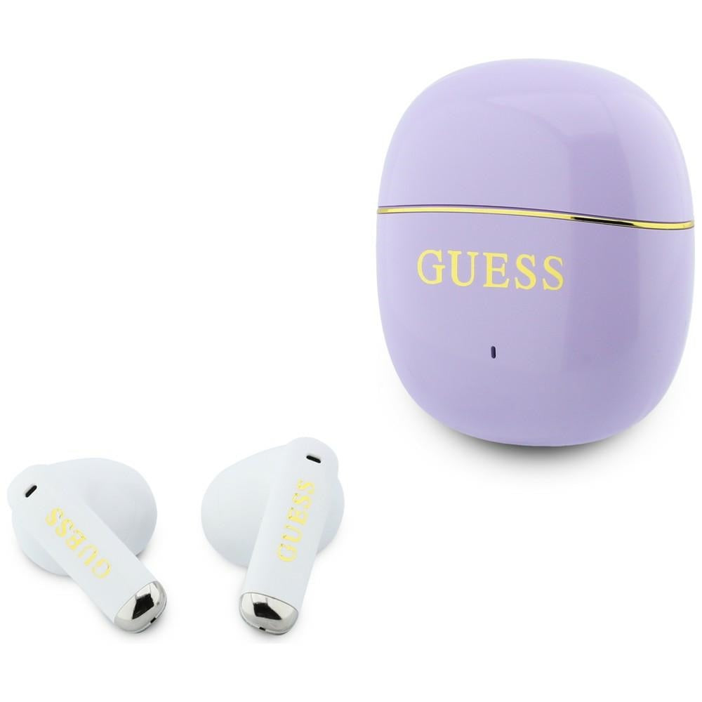 Casque Bluetooth Guess Glossy Gold Line Classic, TWS, Violet