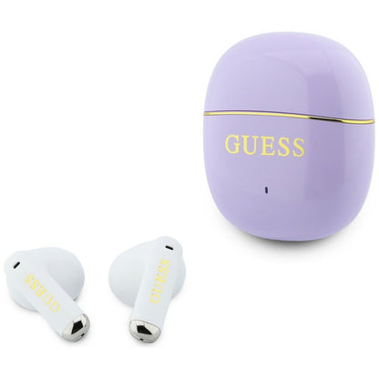 Casque Bluetooth Guess Glossy Gold Line Classic, TWS, Violet